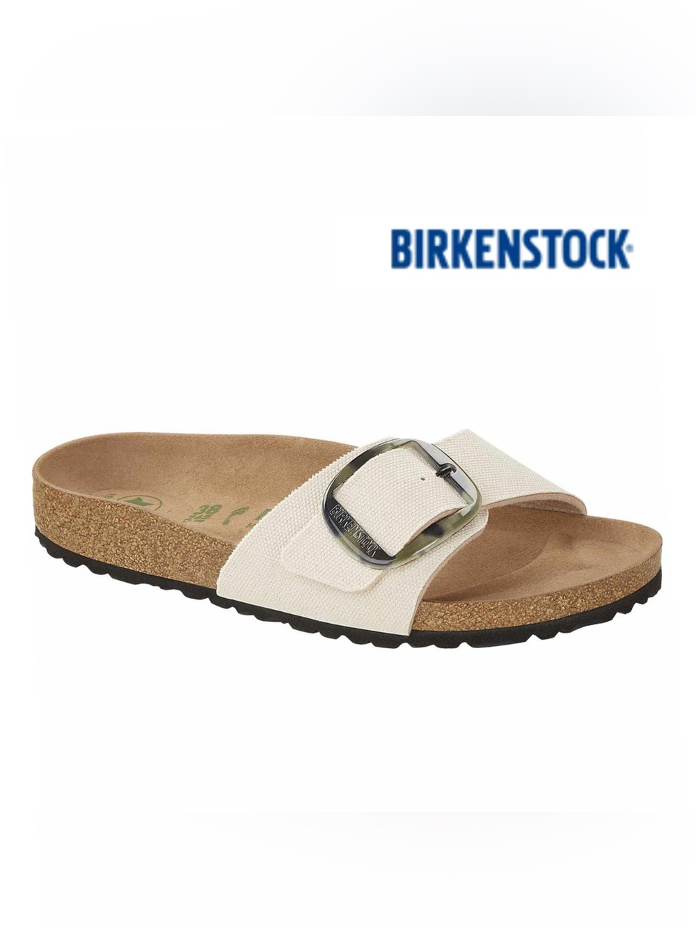 Birkenstock Madrid W BB TEX Canvas Sandal in Eggshell